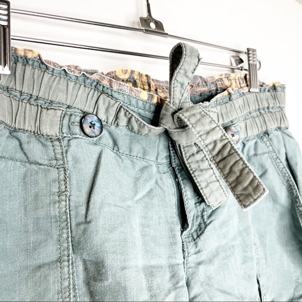 Free People | Green Deep Pocket Shorts - Picture 3 of 5